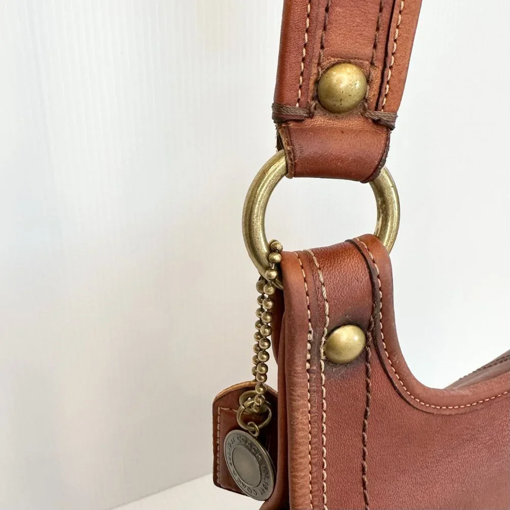 COACH 65th Anniversary Crescent Hippie Crossbody Whiskey Leather RARE - Picture 15 of 16